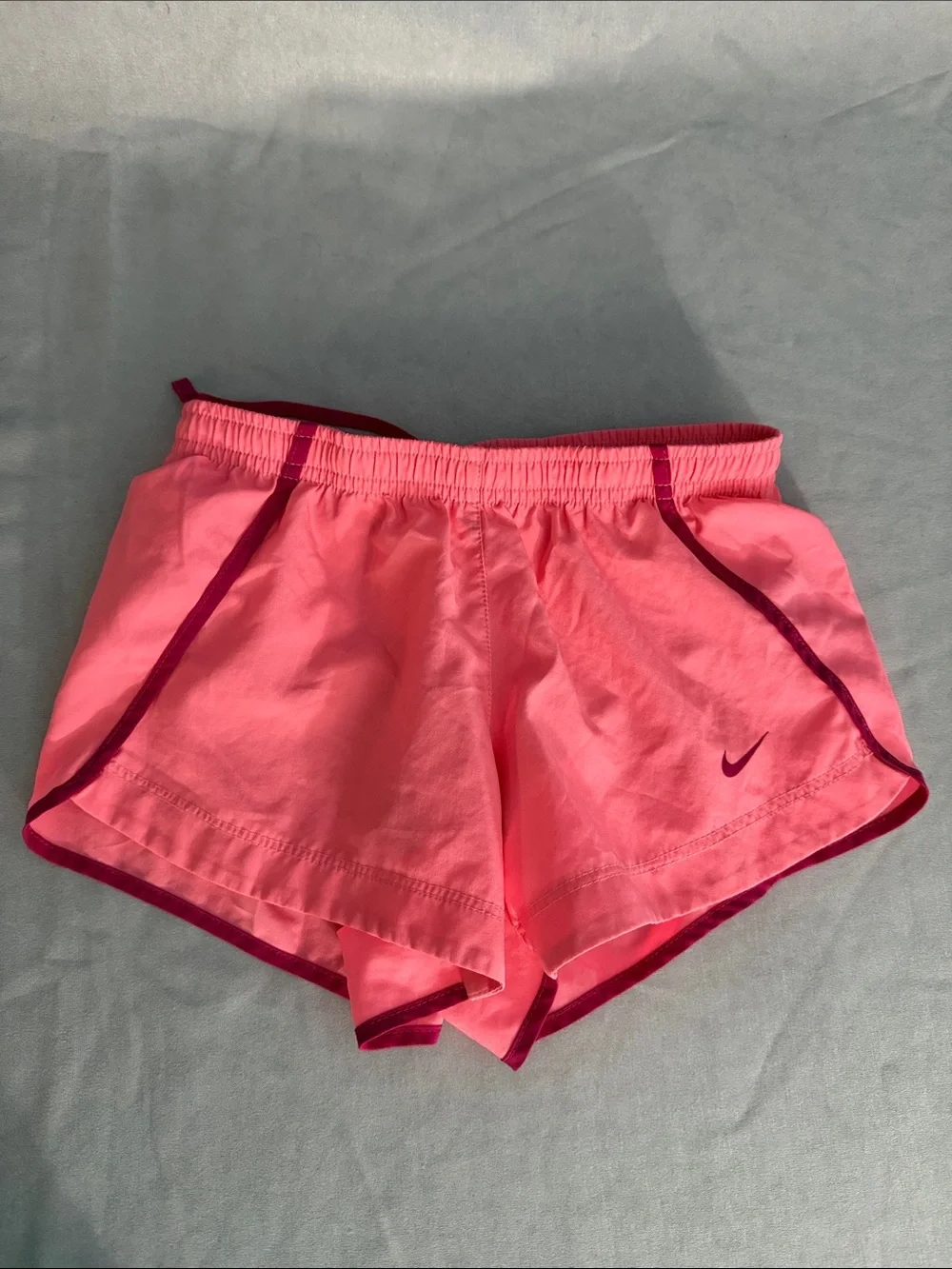 Nike Girls Bright Pink Running Shorts + Black Gray Camo Nike Shorts Set
